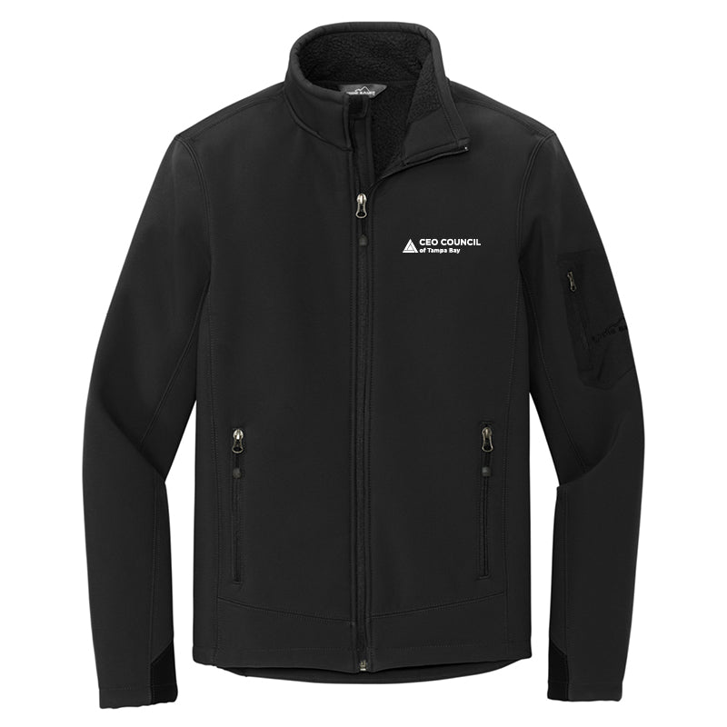 CEO Council - Men's Eddie Bauer® Black Rugged Ripstop Soft Shell Jacket