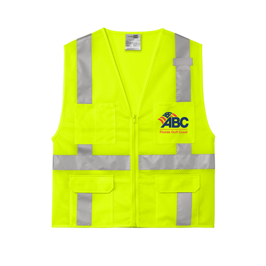 ABC FL Gulf - CornerStone® ANSI 107 Class 2 Mesh Six-Pocket Zippered Vest