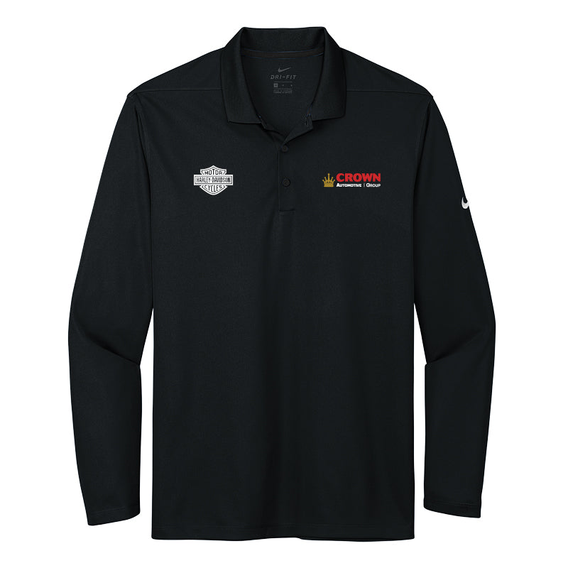 Crown Harley Davidson - Men's Dri-FIT Micro Pique 2.0 Long Sleeve Polo