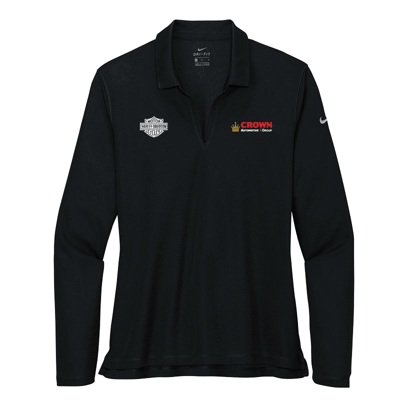 Crown Harley Davidson - Women's Dri-FIT Micro Pique 2.0 Long Sleeve Polo