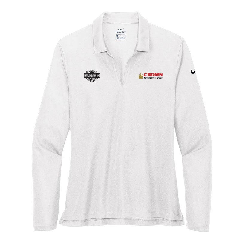 Crown Harley Davidson - Women's Dri-FIT Micro Pique 2.0 Long Sleeve Polo