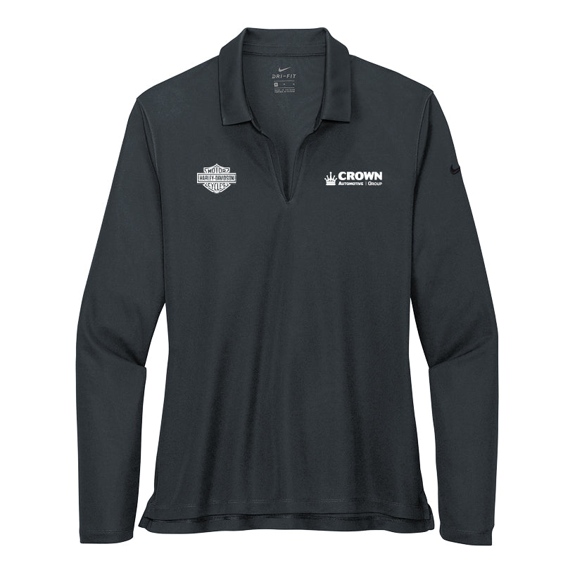 Crown Harley Davidson - Women's Dri-FIT Micro Pique 2.0 Long Sleeve Polo