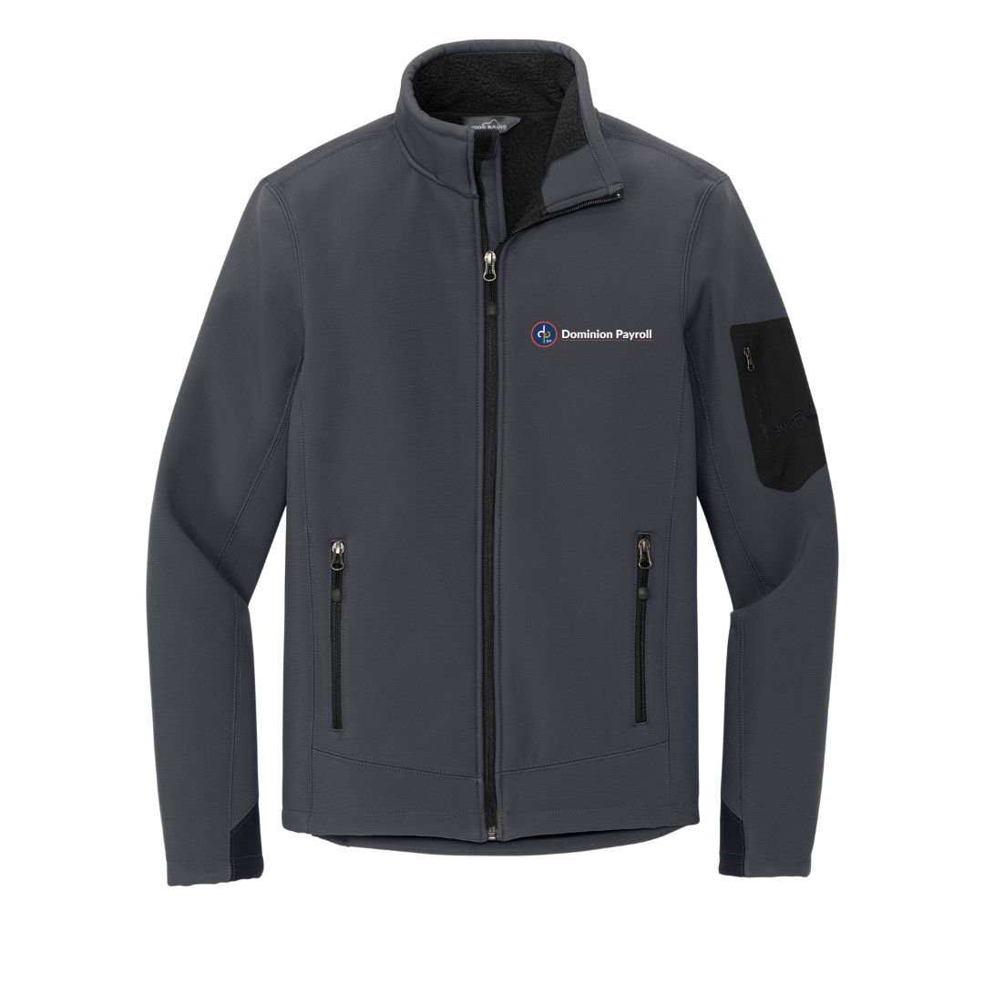 Dominion Payroll - Men's Eddie Bauer® Black Rugged Ripstop Soft Shell Jacket