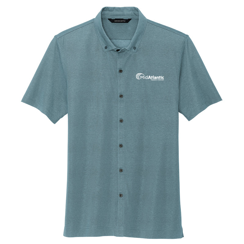 Mercer+Mettle® Stretch Pique Full-Button Polo
