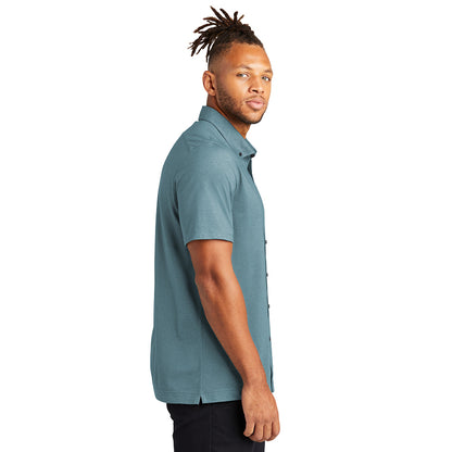 Mercer+Mettle® Stretch Pique Full-Button Polo